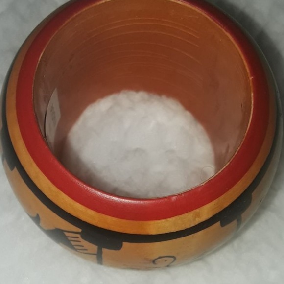 NAPKIN RINGS TRIBAL HIEROGLYPHICS VINTAGE NWT - Picture 2 of 6